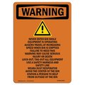 Signmission OSHA WARNING Sign, Never Enter Bin While, 24in X 18in Rigid Plastic, 18" W, 24" L, Portrait OS-WS-P-1824-V-13343